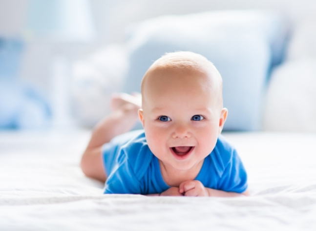 A smiling baby