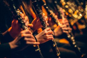 People playing instruments.